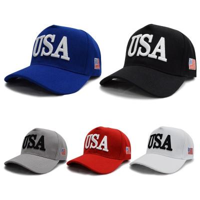 China breathable & Customized Design Waterproof Embroidered Logo Outdoors 5 Panels Hat USA Baseball Cap Sports Hat for sale