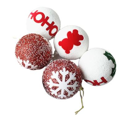 China Christmas Promotional Christmas Home Decoration Products 8CM Foam Christmas Ball Ornament for sale