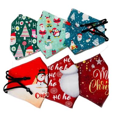 China Breathable Double Layer Cotton Christmas Party Mask Promotional Gifts Reusable Christmas FaceMask for sale