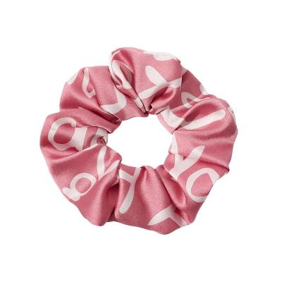 China Wholesale custom material girl hair decoration scrunchies designer made silk scrunchies for girl for sale