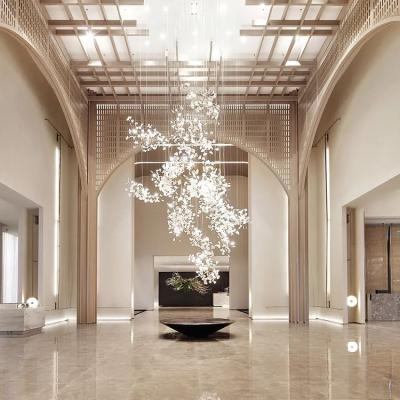 Κίνα Unique Design/High Quality Hot Selling Custom Big Decoration Modern Pendant Ceiling Lamp Long Crystal Hanging Lobby Hotel LED Chandelier Light προς πώληση