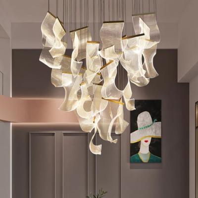 China Unique Design/High Quality High Quality Project Ceiling Pendant Lighting Custom Large Hall Restaurant Lobby LED Chandelier Light à venda