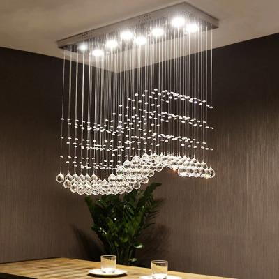 Cina Unique Design/High Quality Luxury Crystal Large Hanging Drop Pendant Light Big Customize Make Lamp Modern Nordic Banquet Hotel Lobby LED Chandeliers in vendita