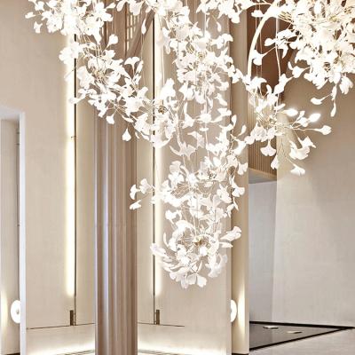 China Unique Design/High Quality Custom Made Project Pendant Lamp Modern Nordic Crystal Large Long Large Light Engineering Hotel Lobby LED Chandelier zu verkaufen