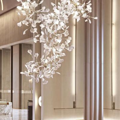 China Unique Design/High Quality DICKPO New Design Modern Crystal Big Ceiling Hanging Pendant Light Banquet Hotel LED Chandelier Lamp for sale