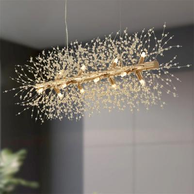 Китай Unique Design/High Quality DICKPO Post Modern Decoration Lustre Indoor Nordic Pendant Lamp Fancy Dining Room Luxury Crystal Chandelier Light продается