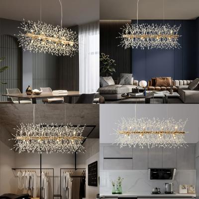 China Unique Design/High Quality DICKPO Unique Design Indoor Decoration Fixture Modern Iron Pendant Lamp Crystal Light Chandelier for sale