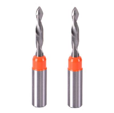 China Full CZ Carbide Four Flutes Wood Head Through The Hole Drill Probing Router Bit For CNC Machine for sale