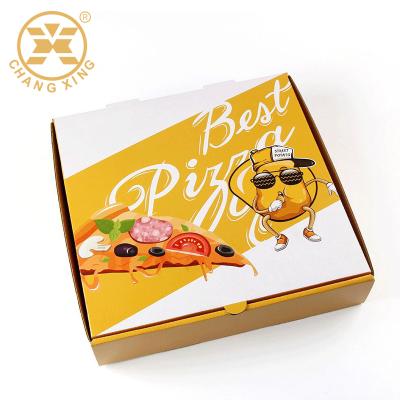 China Recyclable Wholesale Folding Corrugated Safety Food Grade 6/8/10/12 Inch Pizza Cardboard Box For Candy Food for sale