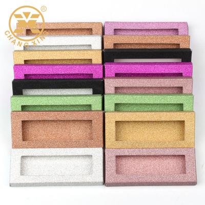 China Recyclable Glossy Folding Paper Material Box Casement 25mm /27mm /30mm Mink Lashes Box Supplier Eyelash for sale