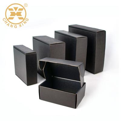 China Custom Recyclable High Quality Black Small Goods Paper Shirt Clothes Fashion Accessories Hair Packing Box Paper for sale