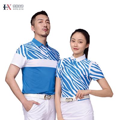 China Anti-wrinkle OEM/ODM men and woem short sleeve golf shirt couple golf shirt golf apparel T-shirt for sale