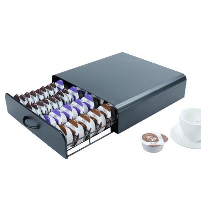 China Sustainable coffee capsule holder rack coffee storage tassimo capsules coffee pod drawer for sale