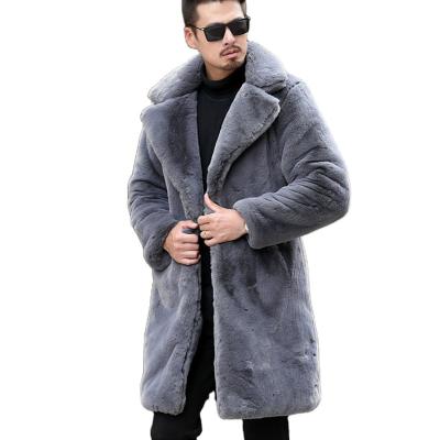 China Anti-Wrinkle Plus Size Mens Fur Jacket Winter Trench Coat Casual Warm Mink Coat Long Oversized for sale