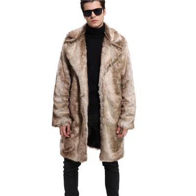 China Anti-Wrinkle Plus Size New Winter Men's Long Trench Fur Coat Leisure Warm Mink Jacket Oversized for sale