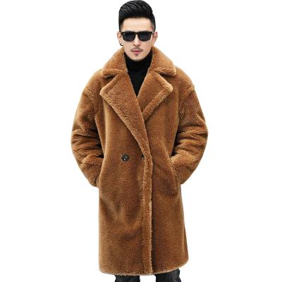 China Anti-wrinkle plus size new oversized men's fur coat imitation wool coat autumn and winter warm anorak leisure for sale