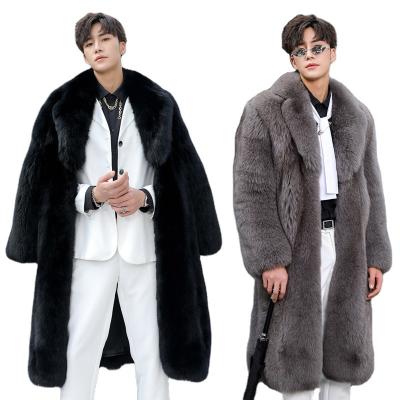 China Anti-wrinkle plus size new winter men's fur coat fox fur coat fattening lamb fur coat warm casual anorak for sale