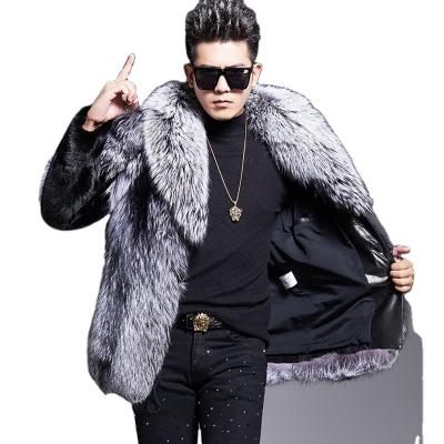 China Wholesale Men's Fox Fur Coat Men's Winter Fur Jacket Men's Fur Jacket Waterproof Fox Fur Coat Fox Furfur for sale