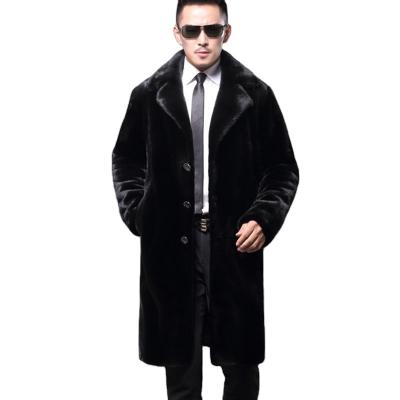 China New Design Anti-wrinkle Trend Men's Fur Coat Mink Fur Coat One Long Fur Coat Winter Clothing for sale