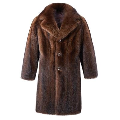 China New Winter Men's Fur Coat Anti-wrinkle Long Mink Coat Warm Plus Size Clothes for sale