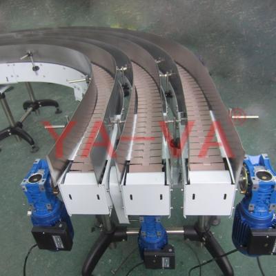 China Heat Resistant Plastic Slat Chain Conveyor , Double System Plastic Slat Chain Conveyor Chain Conveyor for sale