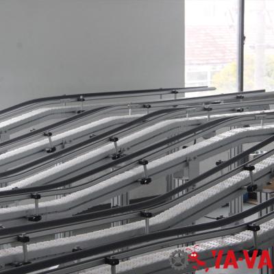 China Heat Resistant Double Chain Conveyor System Plastic Slat Chain Conveyor for sale