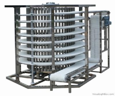 China Scrwe tower heat resistant belt conveyor, spiral proofer/cooling conveyor/cooler conveyor for sale