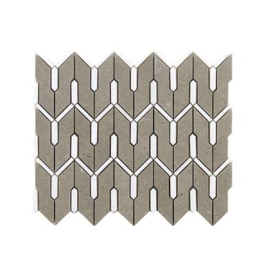 China Parquet Factory Price Basket Weave marble tiles  mosaic for sale