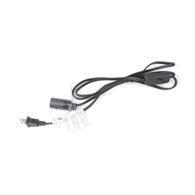 China Home appliance wholesale American UL salt lamp black white power cord, 2pin China power cord with plug for sale