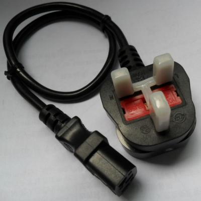 China Home Appliance UK BSI Power Cord With IEC C13 Connector for sale