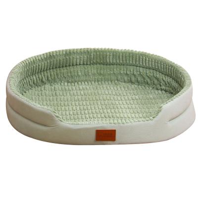 China Sustainable Good Price Eco Soft Round Cat And Dog Beds Wash Custom Non-slip Bottom Cute Luxury Soft Small Pet Bed for Dog for sale