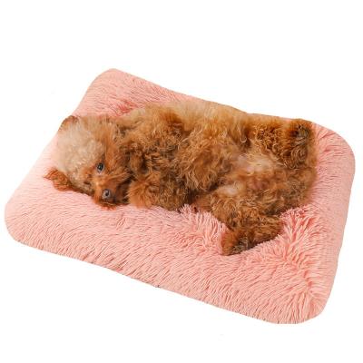 China Waterproof Wholesale OEM Side Use Colorful Pet Bed Large Soft Warm Dog Beds Square Portable Luxury Dog Sofa Bed for sale