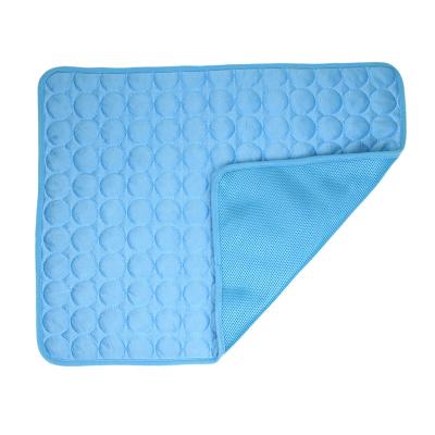 China Sustainable Summer Ice Silk Cold Pet Mats Pads Cats and Dogs Cooling Pet Cool Mat Matress Breathable Dog Mat for the Car for sale