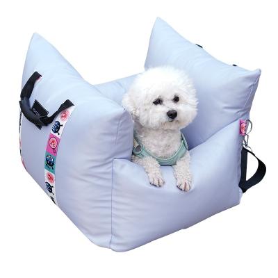 China Stocked Wholesale Popular Pet Traveling Bed Luxury and Portable Dog Car Seat Bed Bolster with Waterproof Bottom for sale