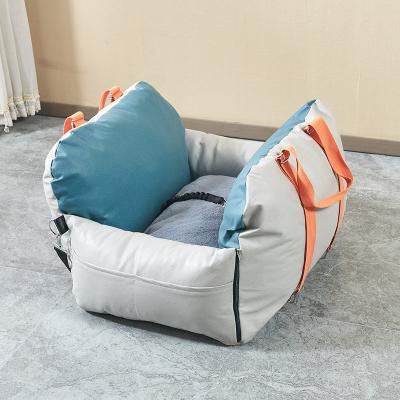 China Stocked High Quality Dog Car Seat Safe Travel Waterproof Portable Chew Proof Adjustable Front Booster Dog Car Seat for Small Dogs for sale