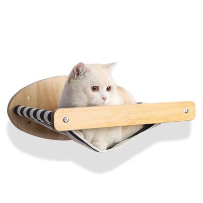 China Sustainable OEM DIY Solid Wood Cat Shelves and Perches for Wall Pet Hammock Set Cat Climbing Wall Steps Cat Wall Shelves for sale