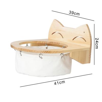 China Sustainable Modern Cat Wall Furniture Bed Scratching Post Climbing Used Cat Wall Shelves Various Shapes Cat Wall Hammock for sale