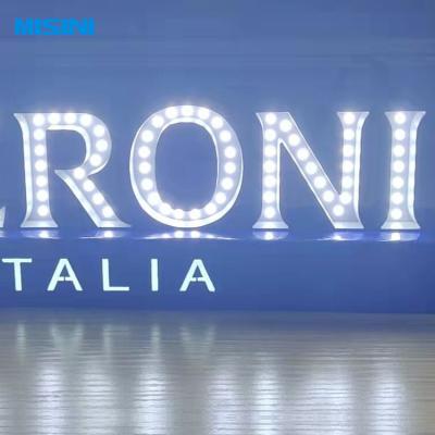 China Stores Customized LED Desktop Letter Lights White Marquee Letters Light Up Wire Sign With Diamond Led Bulbs for sale