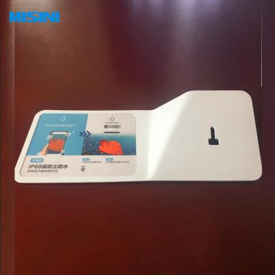 China Custom White ABS White Tray Cradle Phone Tray Molding Display Rack For Retail Store Display Stand MSN-ds893982 for sale