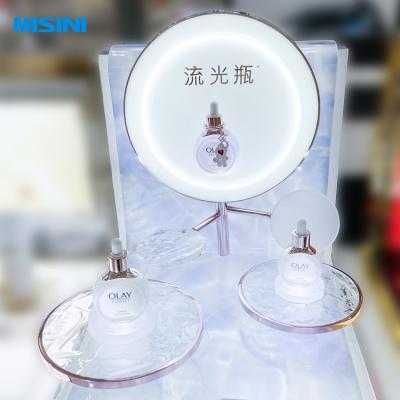 China Custom Acrylic Perfume Makeup Light Display Sand For Cosmetic Shop Perfume Display Stand MSN-ds3981016 for sale