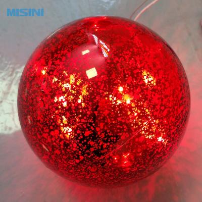 China red gold christmas light ball holiday atmosphere props garden outdoor luminous light ball hit ball on tree Ball-100 for sale