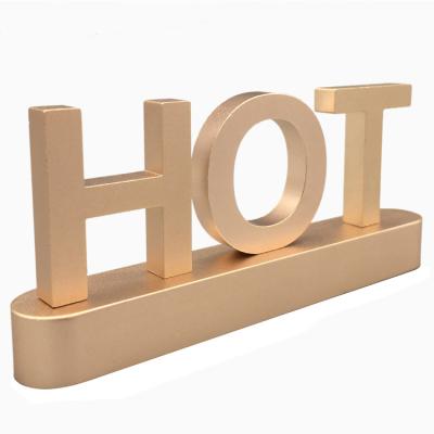 China hot new letters sign small alumina metal letter used on retail counter display props signs holding sign 10*4cm for sale