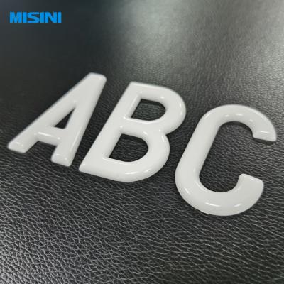 China Wholesale Acrylic White Number ABC 123 Self Adhesive Letters Advertising Non-illuminated Letter Words Sign for sale