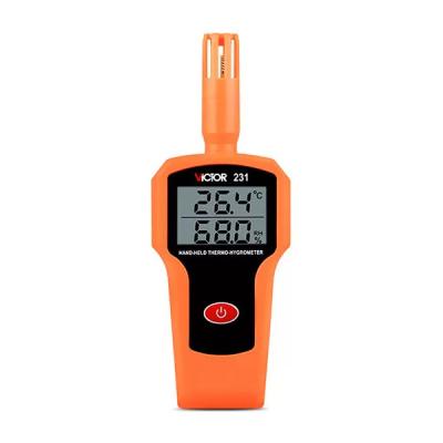 China VICTOR 231 Mini Digital Thermo Hygrometer Measure Temperature Humidity Used In Workshop Office Industrial Lab 175*65*28mm for sale