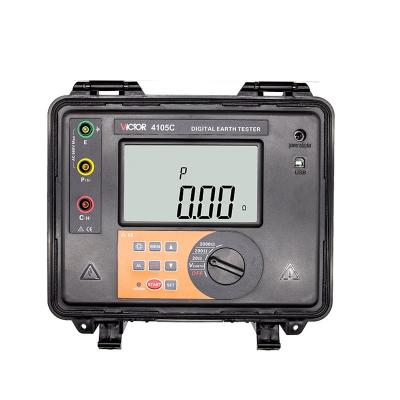 China Ground Resistivity 4 Pole /Voltage/Soil Resistance Earth Tester VICTOR 4105C Digital Resistor Instrument 128*75mm for sale