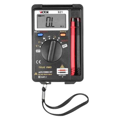 China Plastic VICTOR 921 Foldable Mini Handheld Auto Ranging Digital Multimeter Ammeter 3999 Counts for sale