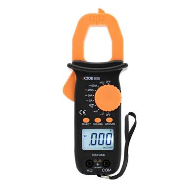 China VICTOR 606 Clamp Multimeter 2000 Counts Digital True Clamp Tester 600V RMS 198*73*37mm for sale