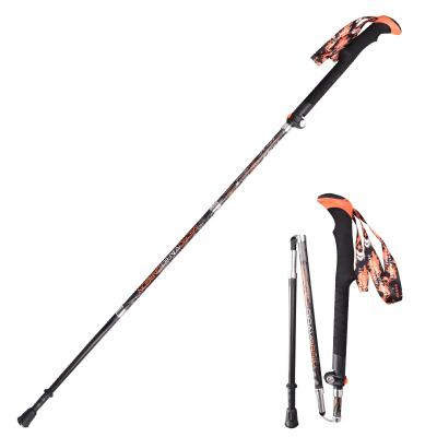 China New Style EVA Handle Ski Rising/Rising/Upright Various Hardness Colors Upright Folding Carbon Fiber Trekking Pole On Foot for sale