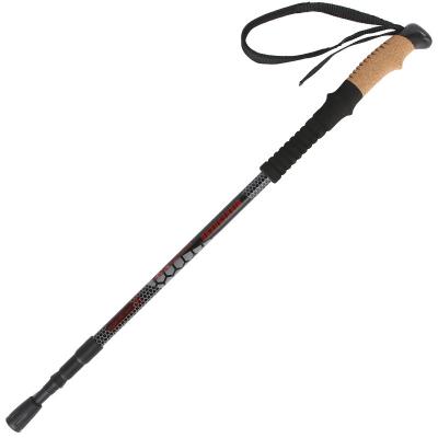 China High quality rise/rise/ski hardness cork and EVC 3 connection alpenstock alpenstock ultralight alloy 7075Aluminium tungsten tip trekking pole for sale