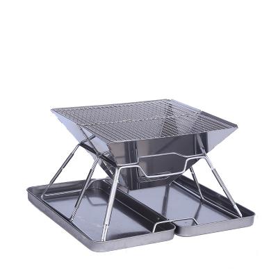 China Not easy to deform useful stainless steel portable folding grill not easy to deform folding charcoal BBQ grills easy to cleanFolding barbecue grill for sale